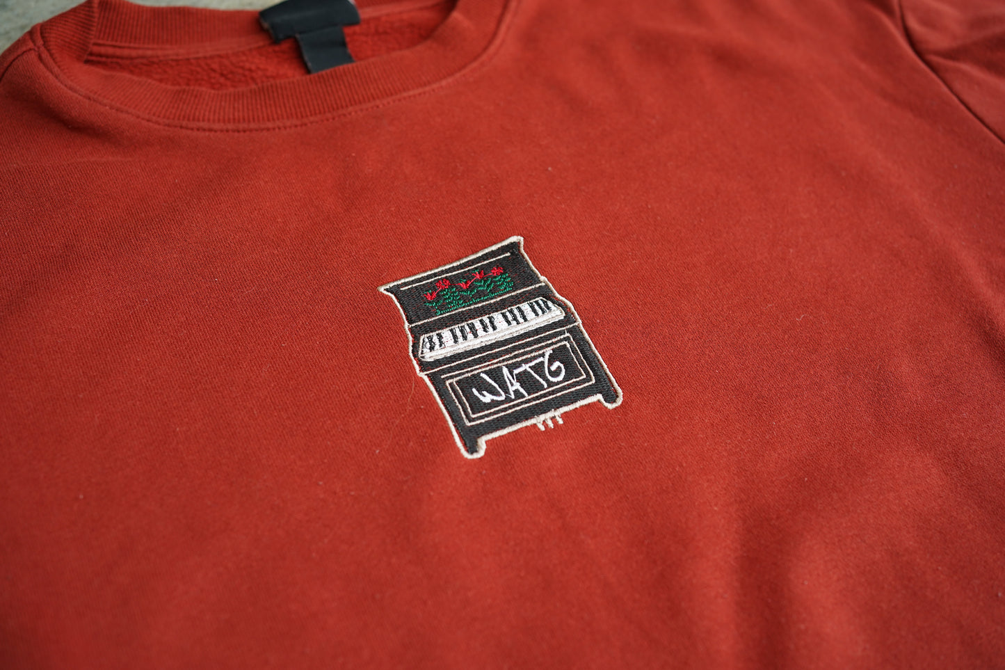 (S) Embroidered Sweatshirt (WATG Floral Piano)