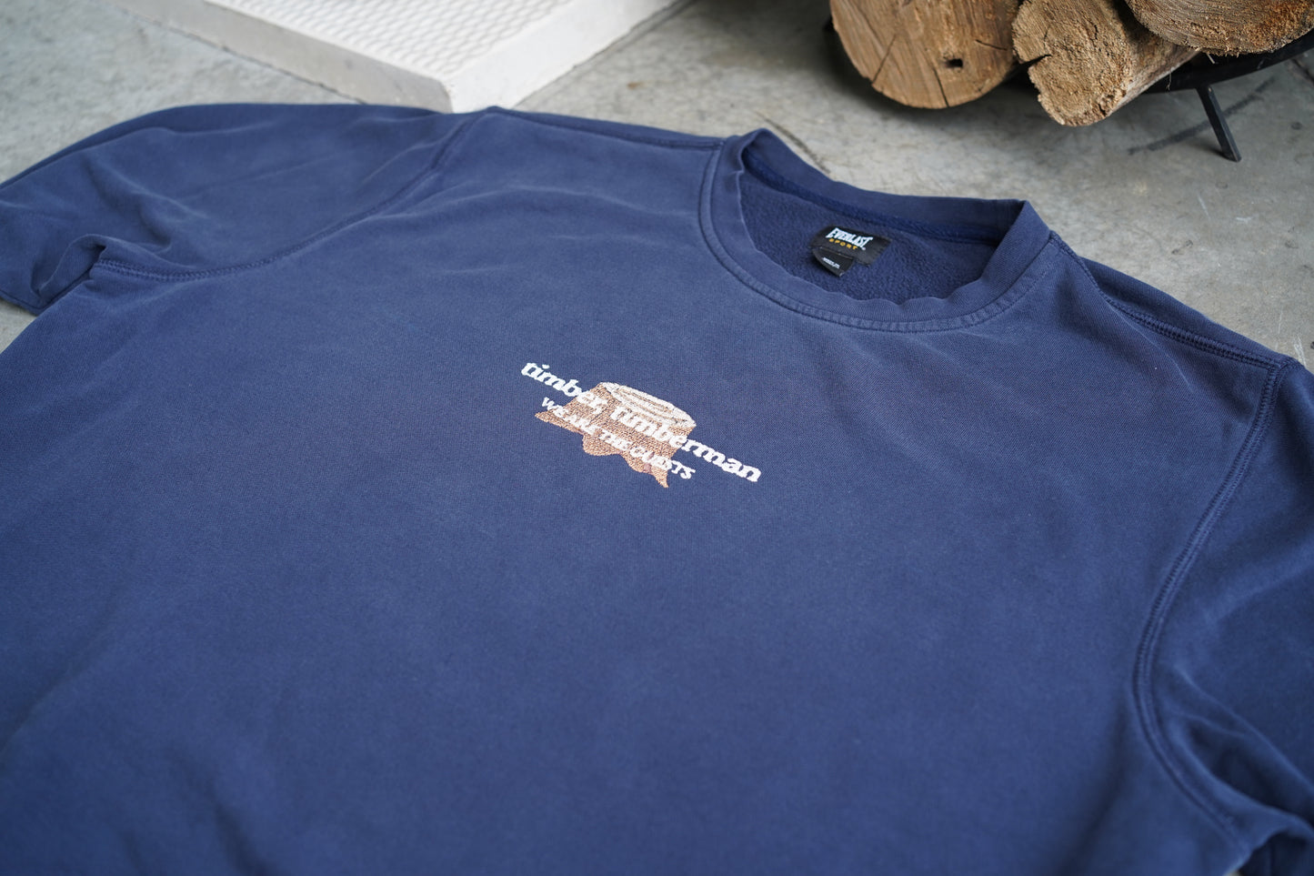 (XL) Embroidered Sweatshirt (Timberman Navy)