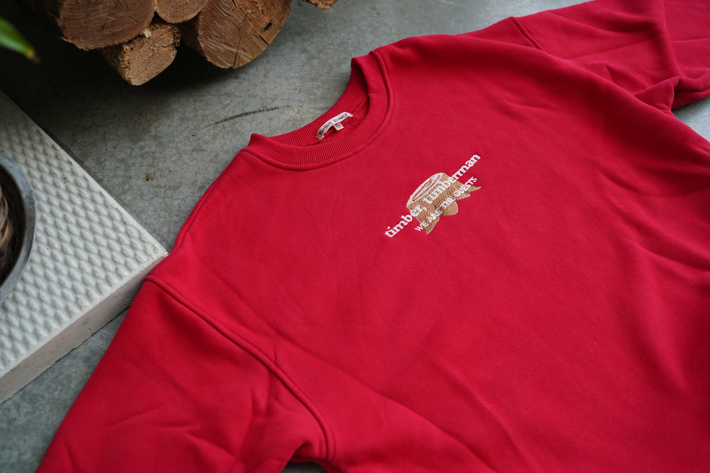 (M) Embroidered Sweatshirt (BE KIND Timberman)