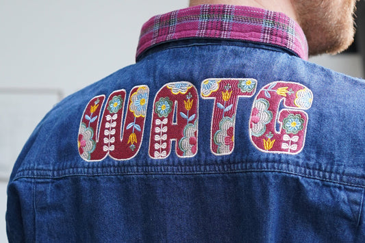 (XL) Embroidered Denim Shirt (Scandinavian WATG)