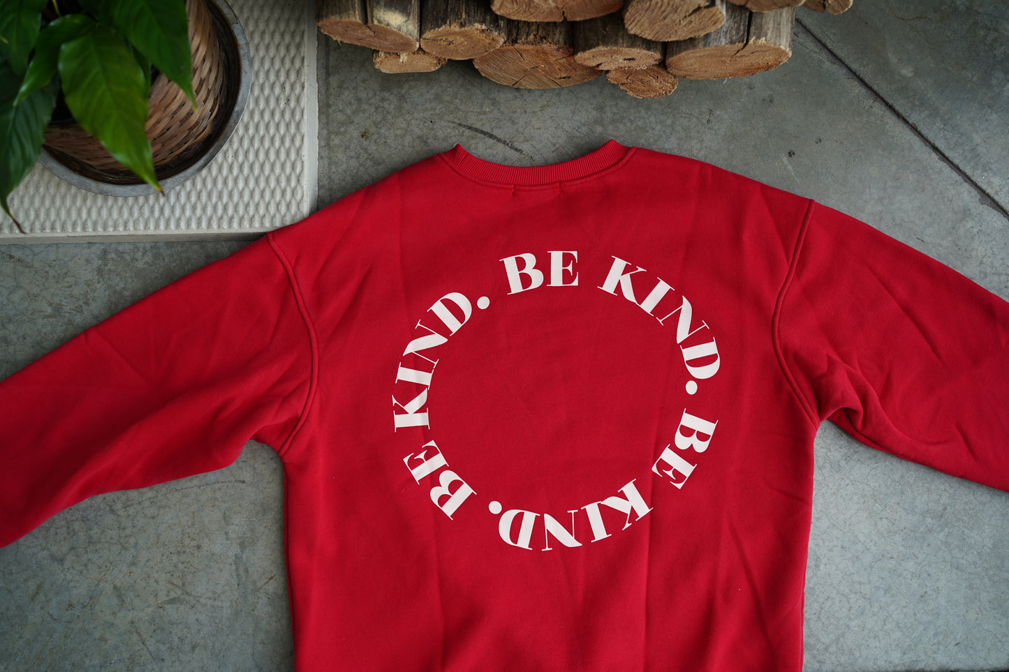 (M) Embroidered Sweatshirt (BE KIND Timberman)