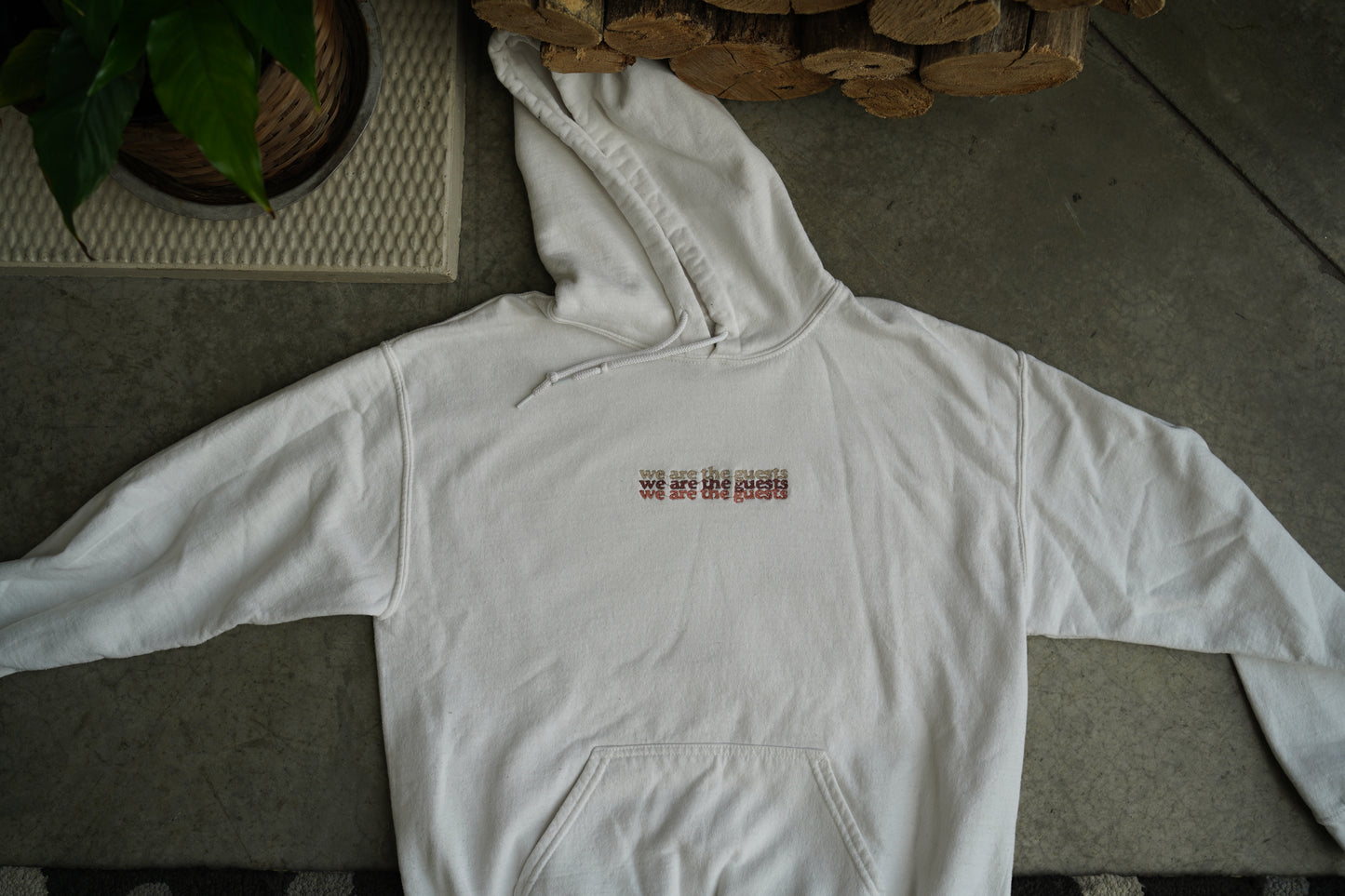 (M) Embroidered Women's Sweatshirt (Floral Back Panel)