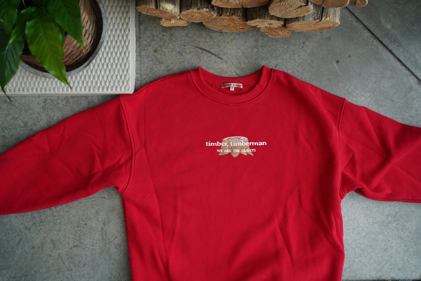 (M) Embroidered Sweatshirt (BE KIND Timberman)